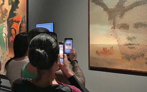 Image of Dali Museum guests experiencing Augmented Reality